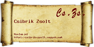 Csibrik Zsolt névjegykártya